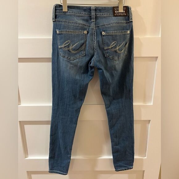 Express Legging Low Rise Blue skinny Jeans size 4 - Picture 4 of 7